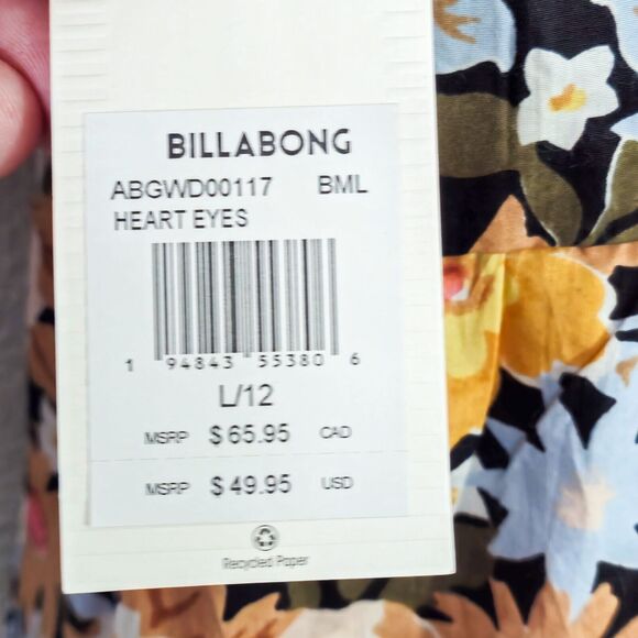 Billabong Girls’ Dress Coastal Surfer Girl Beachwear Floral Summer Style Sz L - Picture 8 of 10